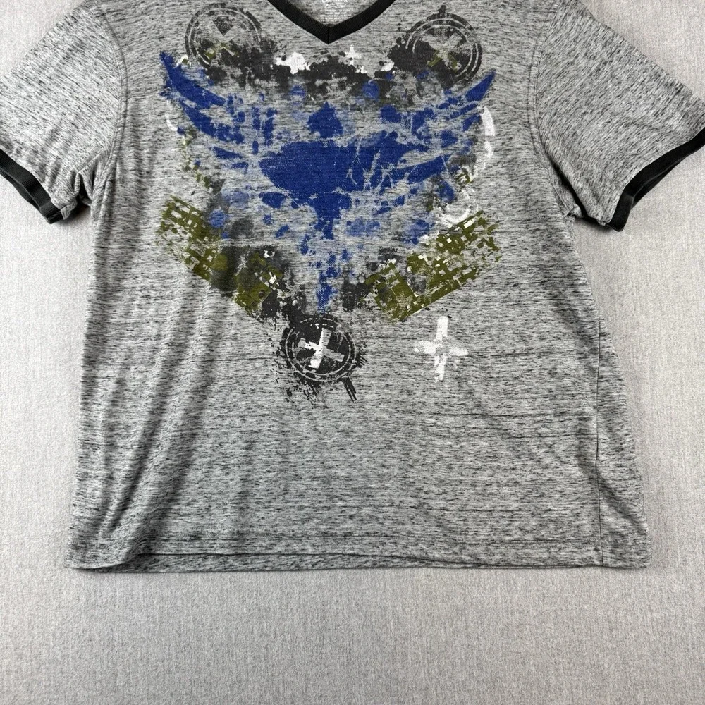 Cremieux Premium Mens Graphic Tshirt Blue Extra Large XXL‎ V-Neck